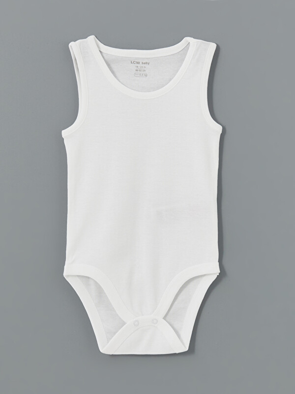 LCW baby Bisiklet Yaka Erkek Bebek Çıtçıtlı Body