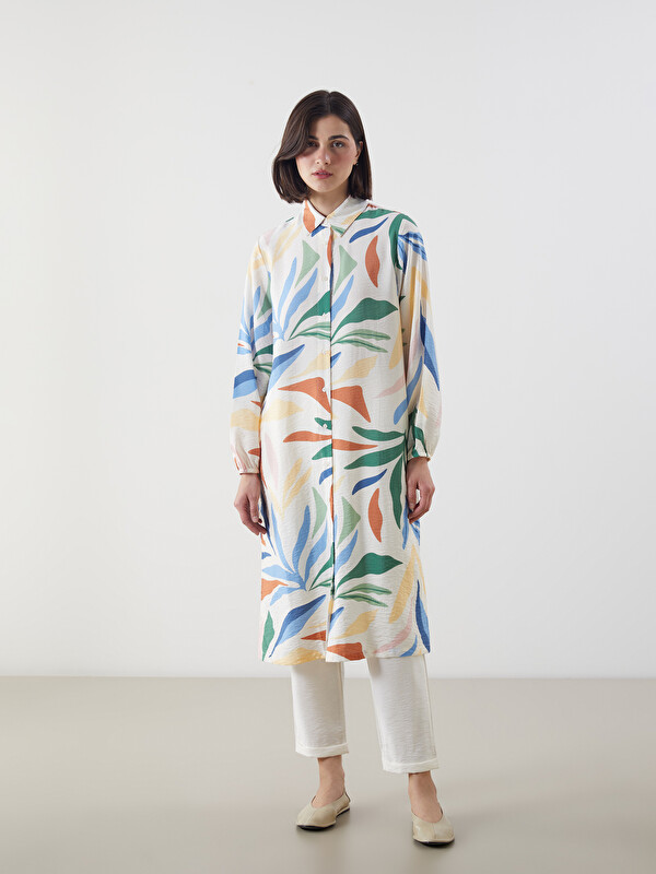 LCW Modest Patterned Women's Shirt Tunic