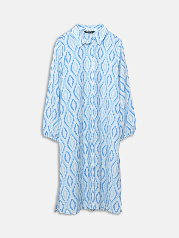LCW Modest Patterned Women's Shirt Tunic