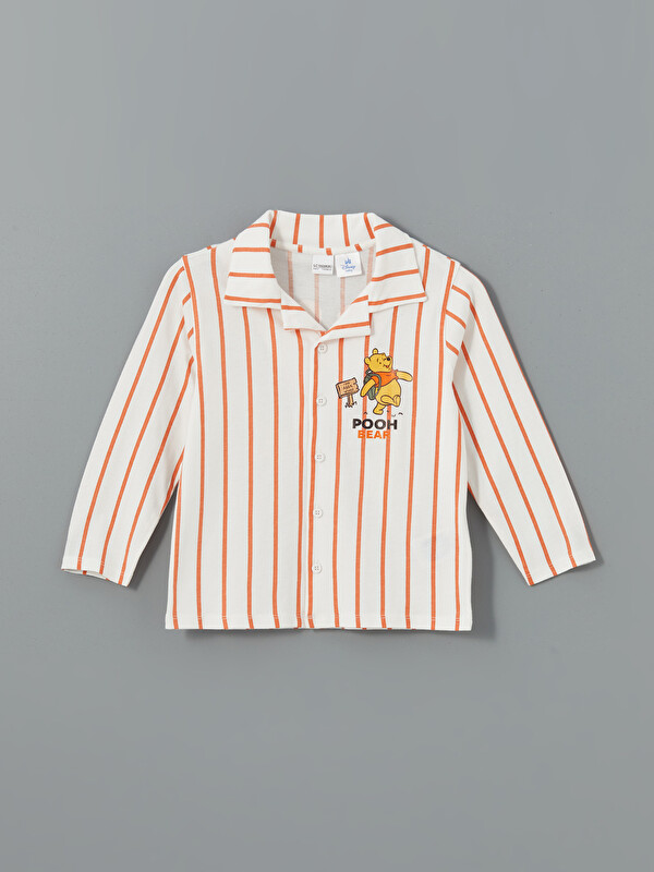 LCW Kids Winnie the Pooh Baskılı Erkek Çocuk Pijama Üstü