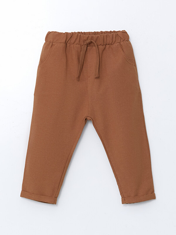 LCW baby Keten Karışımlı Erkek Bebek Pantolon