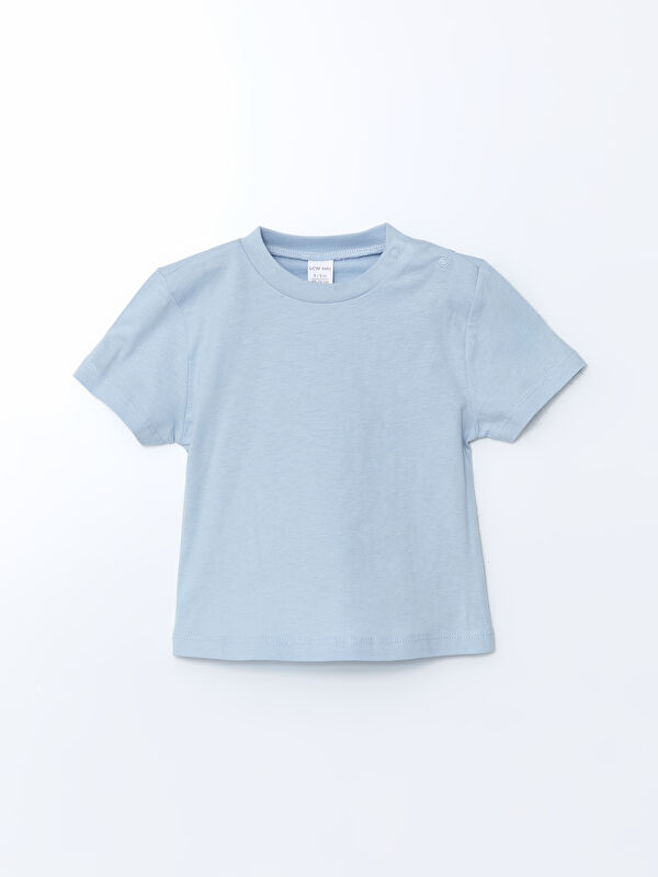 LCW baby Bisiklet Yaka Basic Erkek Bebek Tişört