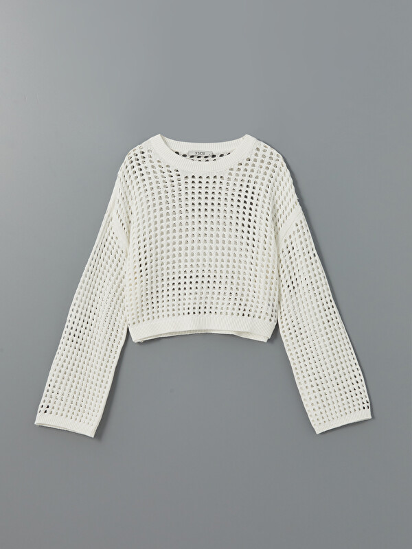 XSIDE Crew Neck Hole-Knitted Women's Sweater - S55642Z8-R9J - LC