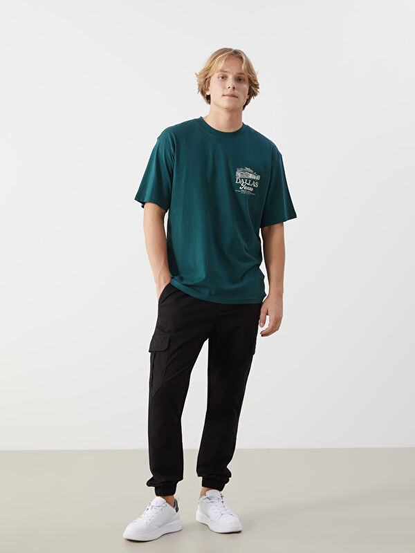 XSIDE Crew Neck Dallas Printed Jersey Men's T-Shirt -S55890Z8-YVF