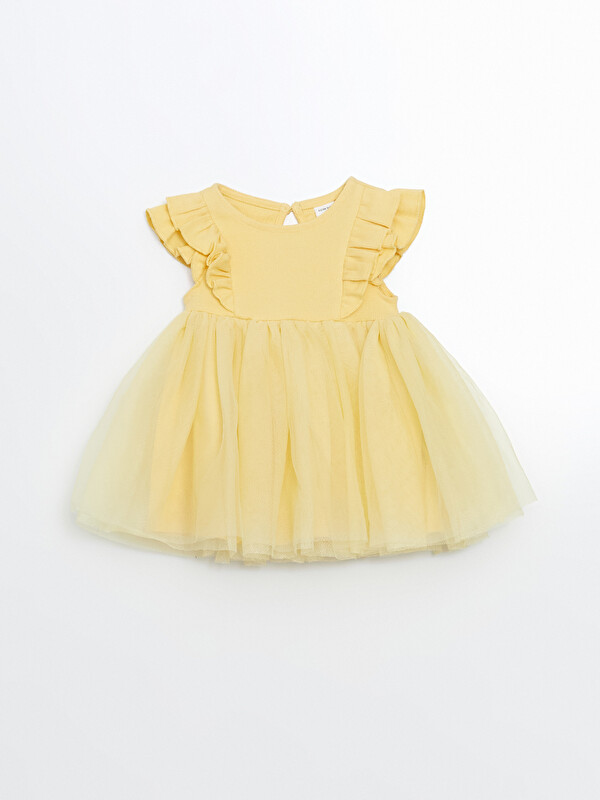 LCW baby Robe Basique en Dentelle et Tulle pour Filles