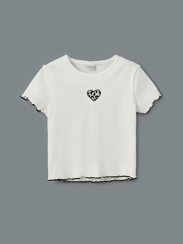 LCW Kids Bisiklet Yaka Kız Çocuk Tişört