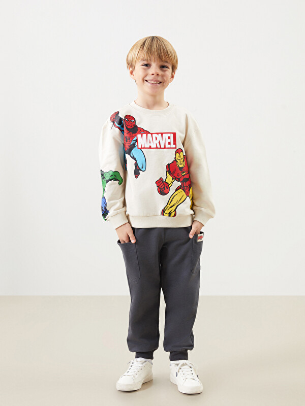 LCW Kids Spider-Man Printed Boys' Sweatshirt and Tracksuit Bottoms 2 Pack