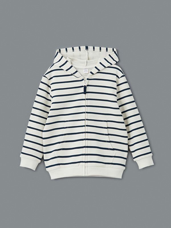 LCW Kids Kapüşonlu Erkek Çocuk Fermuarlı Sweatshirt