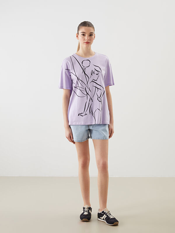 XSIDE Crew Neck Tinker Bell Printed Women's T-Shirt