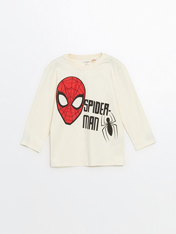 LCW Kids Bisiklet Yaka Spider-Man Baskılı Erkek Çocuk Tişört