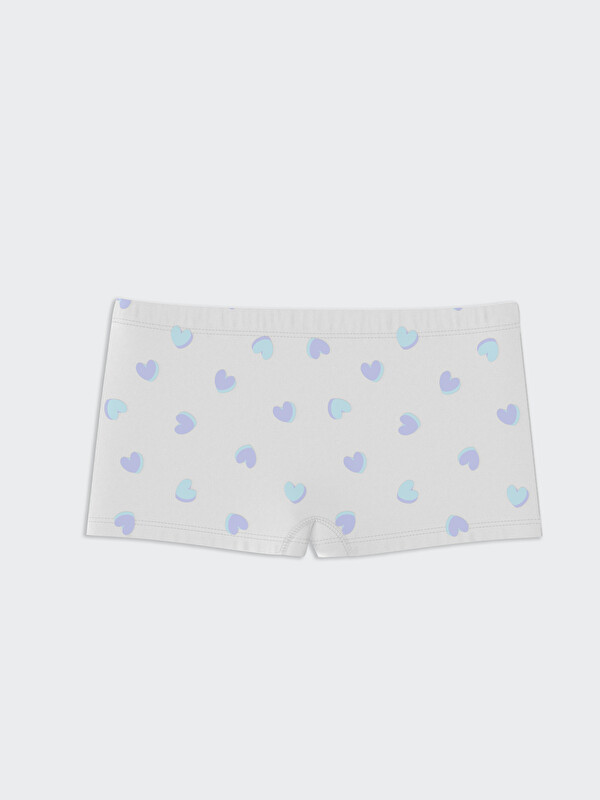 LCW Kids Kalp Desenli Kız Çocuk Boxer