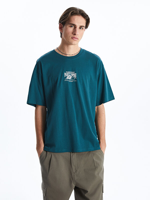 XSIDE Crew Neck Tennessee Printed Jersey Men's T-Shirt - S58032Z8