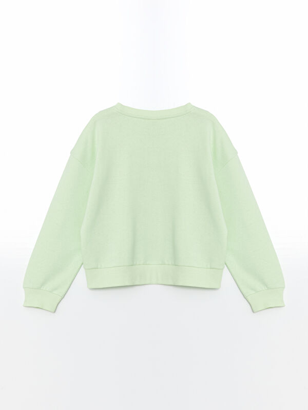 LCW Kids Crew Neck Girls' Sweatshirt -S58549Z4-YTG - LC Waikiki