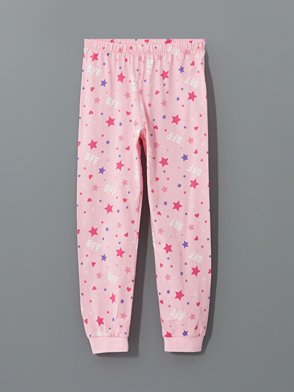 LCW Kids Beli Lastikli Baskılı Kız Çocuk Pijama Alt