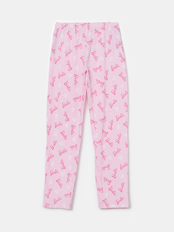 LCW Kids Beli Lastikli Barbie Baskılı Kız Çocuk Pijama Alt