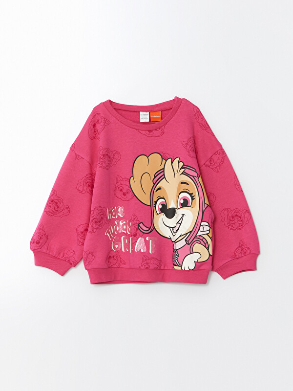 LCW Kids Paw Patrol Baskılı Kız Çocuk Sweatshirt