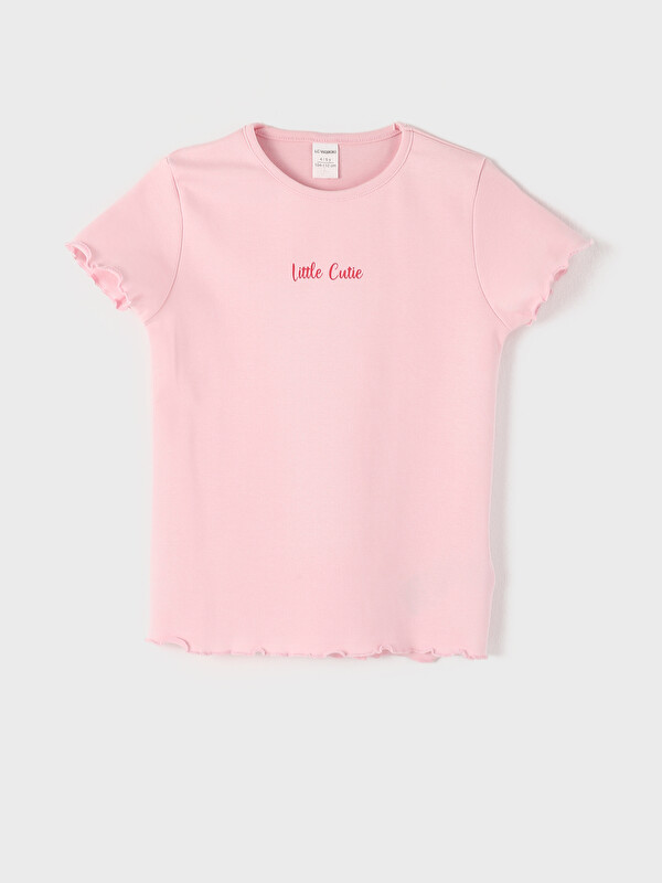 LCW Kids Crew Neck Printed Girls' T-Shirt