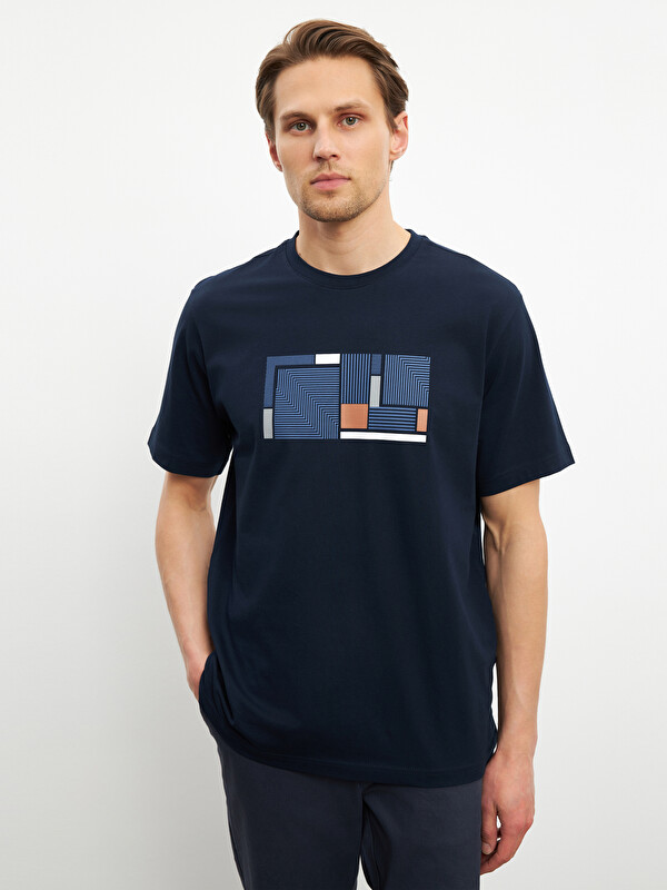 LCWAIKIKI Classic Crew Neck Printed Jersey Men's T-Shirt