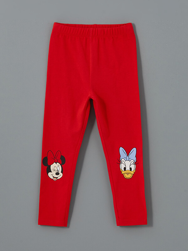 LCW Kids Minnie Mouse Baskılı Kız Çocuk Tayt