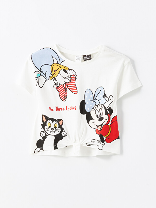 LCW Kids Minnie Mouse Baskılı Kız Çocuk Tişört