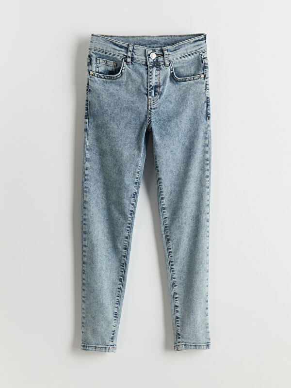 LCW Kids Beli Ayarlanabilir Lastikli Erkek Çocuk Jean Pantolon