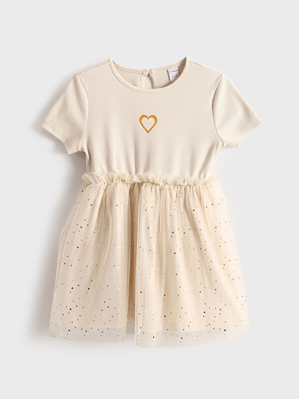 LCW Kids Crew Neck Girls' Tutu Dress