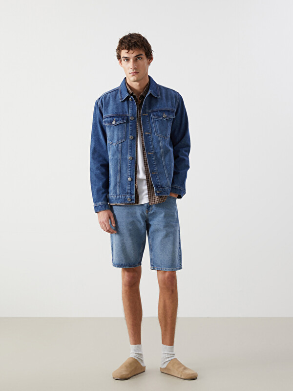 LCW Jeans شورت جينز رجالي بقصة عادية