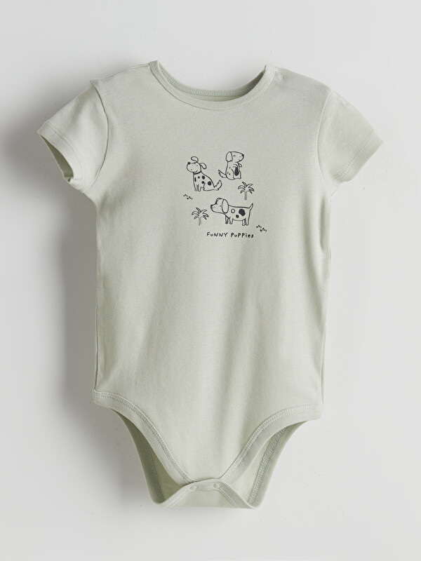 LCW baby Baskılı Erkek Bebek Çıtçıtlı Body
