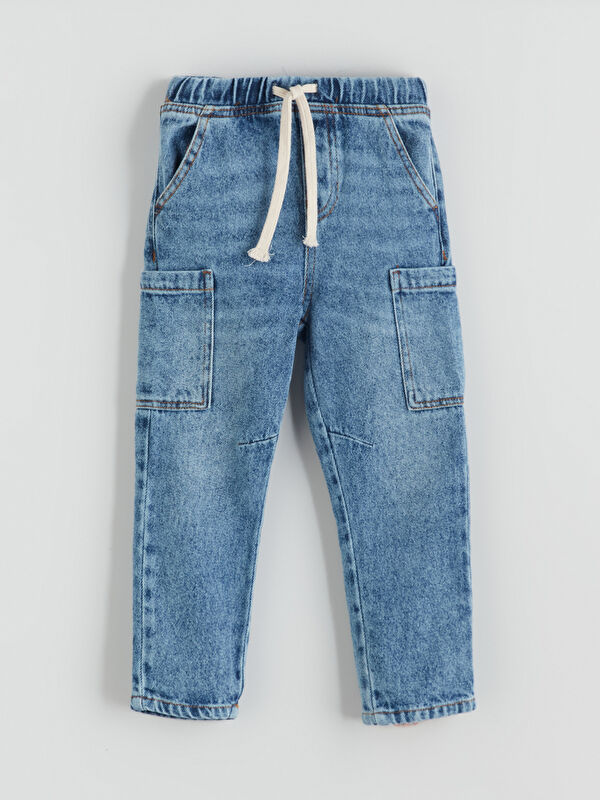 LCW Kids Jean Cargo pour Garçons à Taille Élastiquée