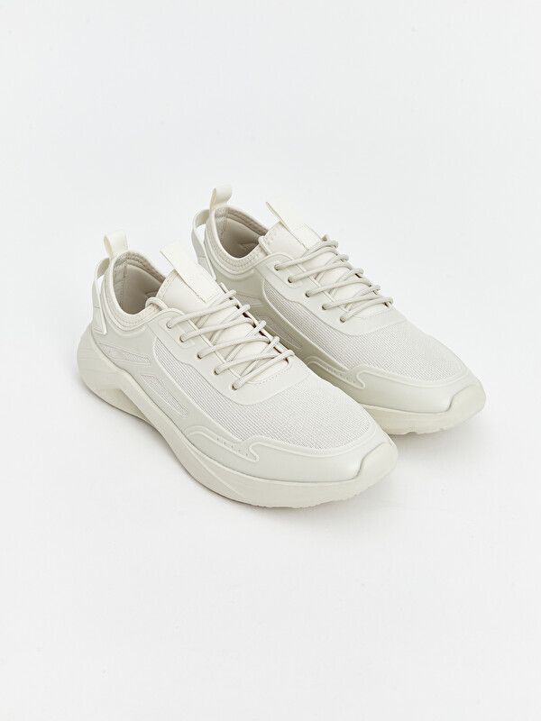 LCW STEPS Lace-up Men's Sneakers with Mesh Detail