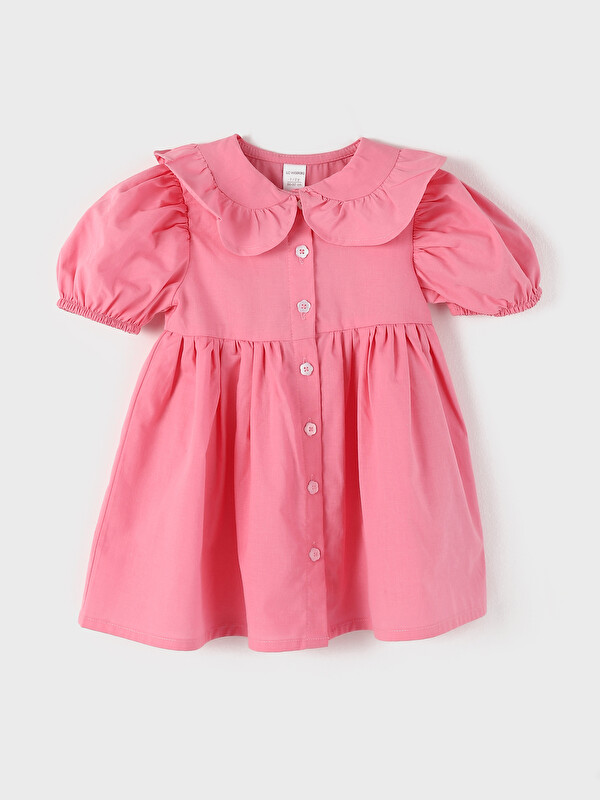 LCW Kids Peter Pan Collar Short Sleeve Baby Girls' Dress