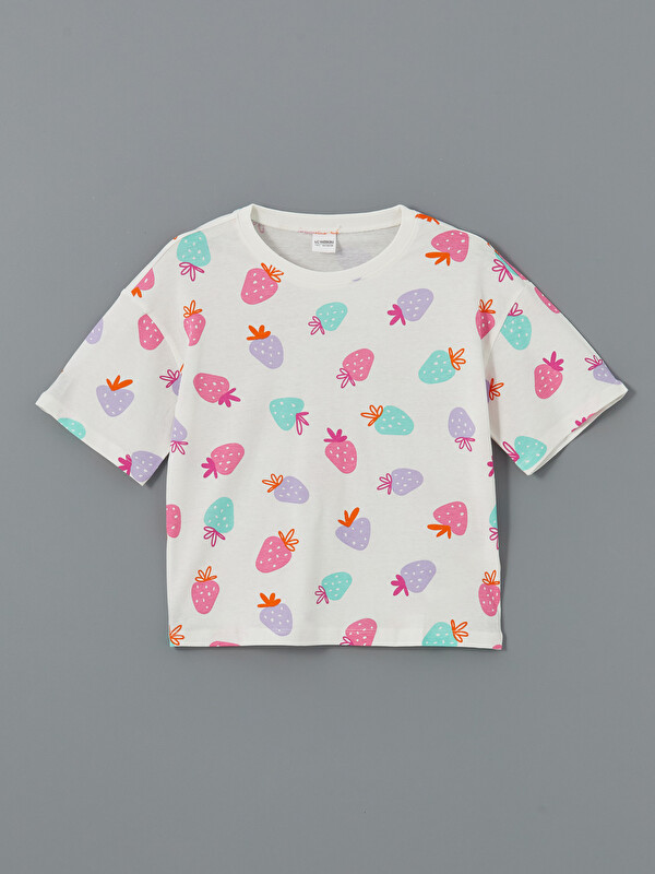LCW Kids Baskılı Kız Çocuk Pijama Üst