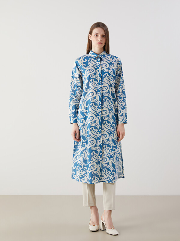 LCW Modest Patterned Women's Shirt Tunic
