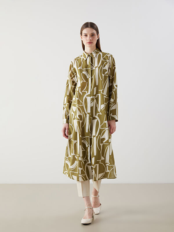 LCW Modest Patterned Women's Shirt Tunic