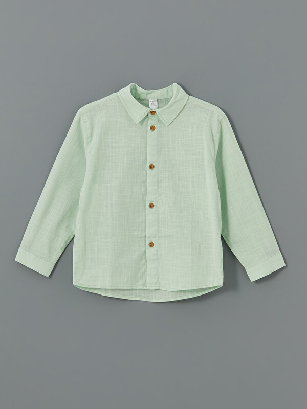 LCW Kids Basic Poplin Erkek Çocuk Gömlek