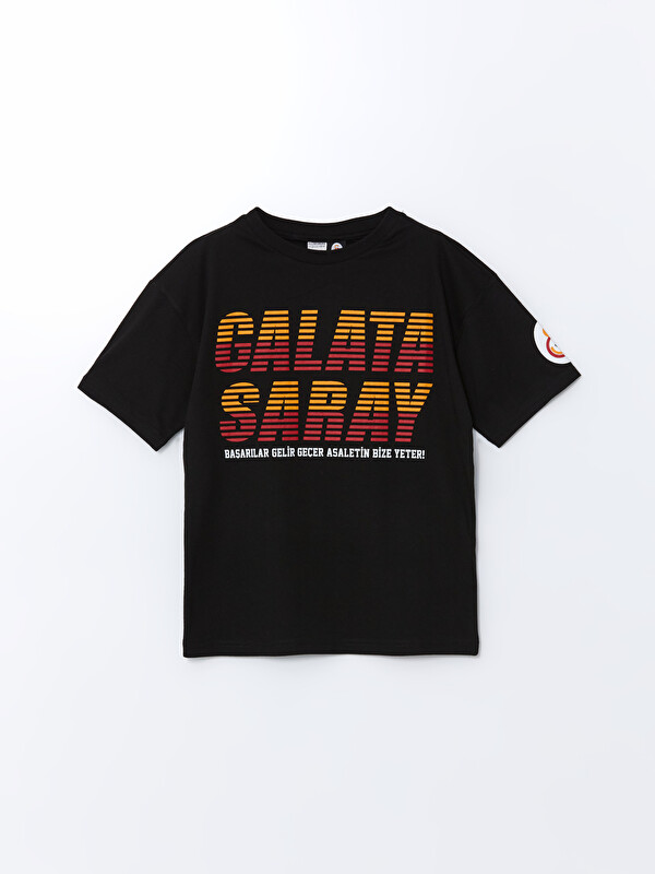 LCW Kids Bisiklet Yaka Galatasaray Baskılı Erkek Çocuk Tişört