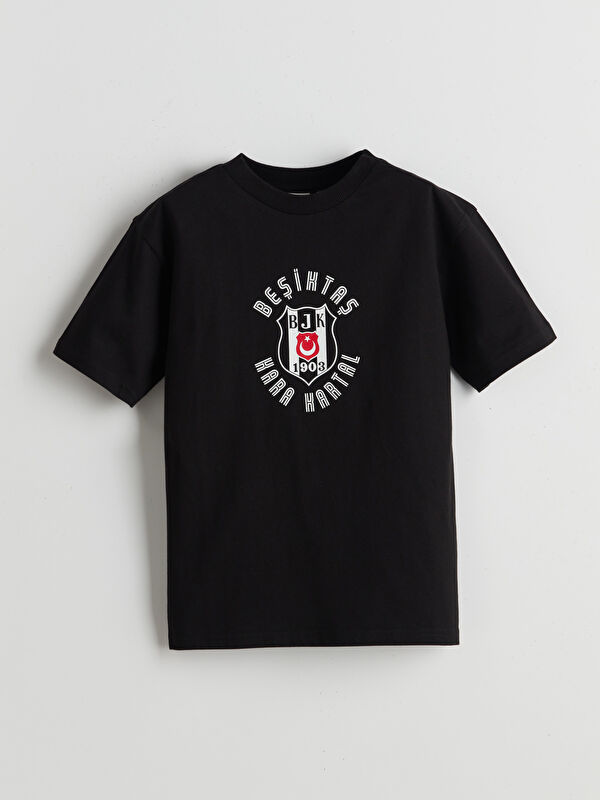 a様 LCW Kids Mavi Bisiklet Yaka Basic Erkek Bebek Tişört - S44380Z1