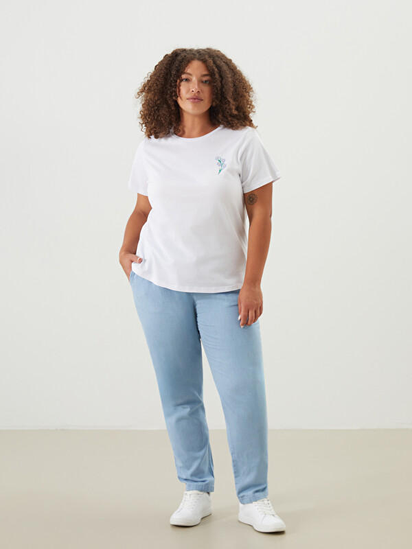 LCWAIKIKI Classic Beli Lastikli Carrot Fit Kadın Jean Pantolon