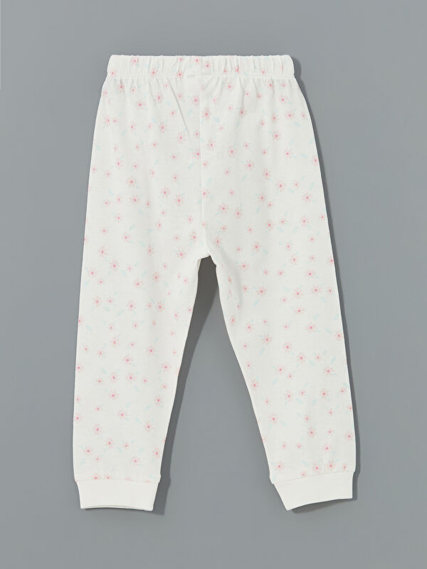 LCW baby Beli Lastikli Kız Bebek Pijama Alt