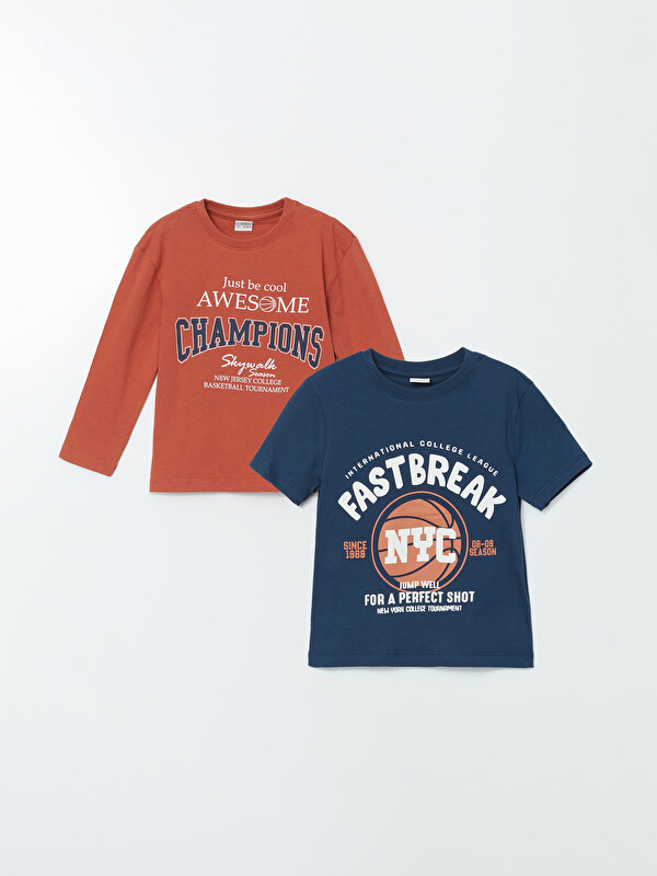 LCW Kids NYC Printed Jersey Baby Boys' T-Shirt 2 Pack