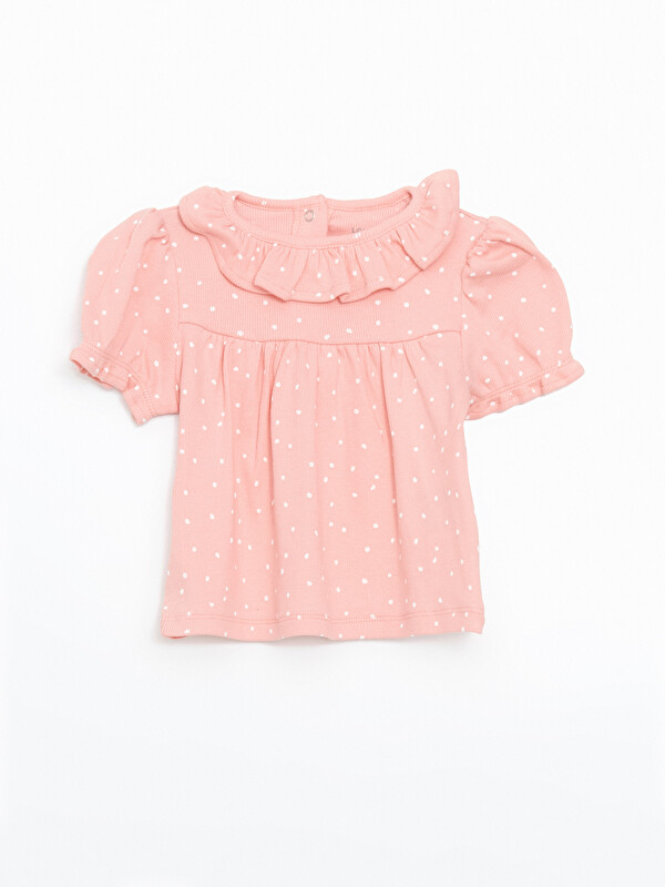 LCW baby Fırfırlı Kız Bebek Tişört