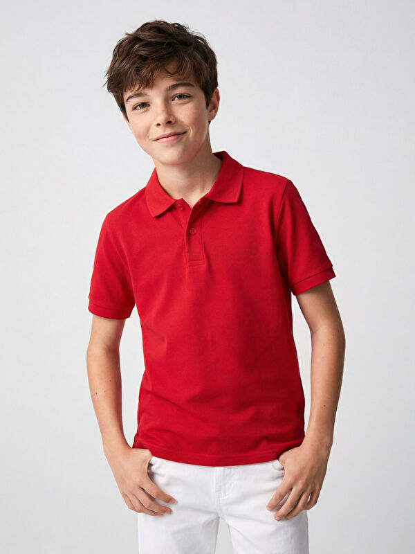 LCW Kids Polo Yaka Erkek Çocuk Tişört