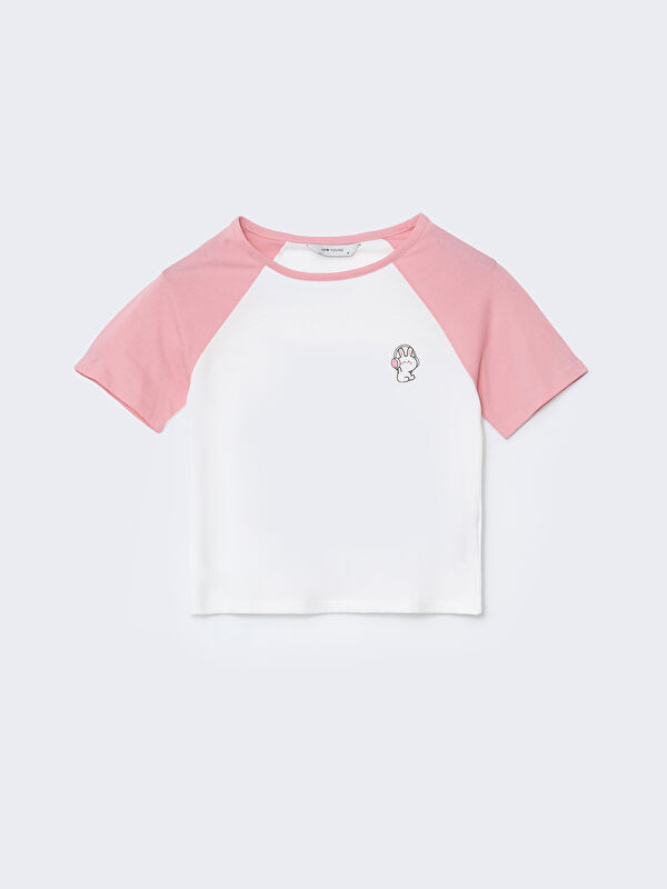 LCW Young Bisiklet Yaka Baskılı Kadın Pijama Üstü