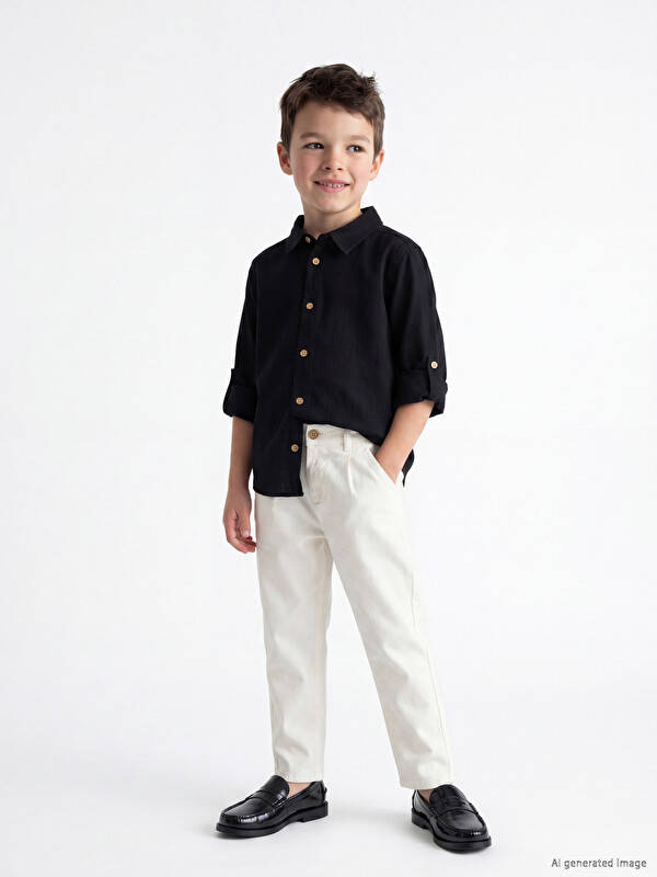 LCW Kids Poplin Erkek Çocuk Gömlek ve Pantolon