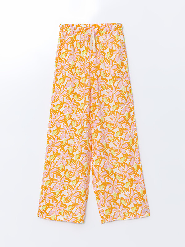 LCW Kids Pantalon Floral à Taille Élastiquée pour Filles