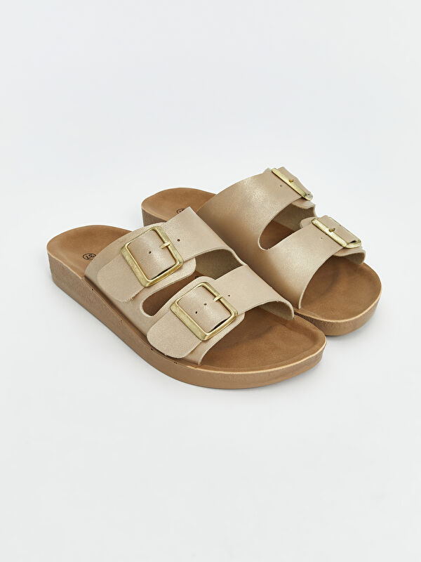 Lcw Steps Sarı Lcw Steps Çift Bantlı Kadın Terlik