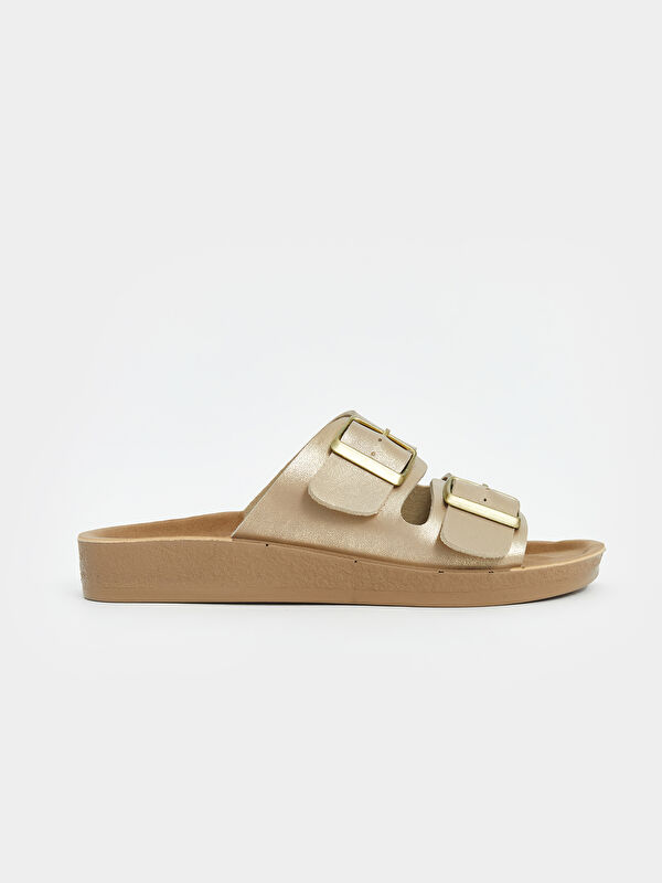 Lcw Steps Sarı Lcw Steps Çift Bantlı Kadın Terlik