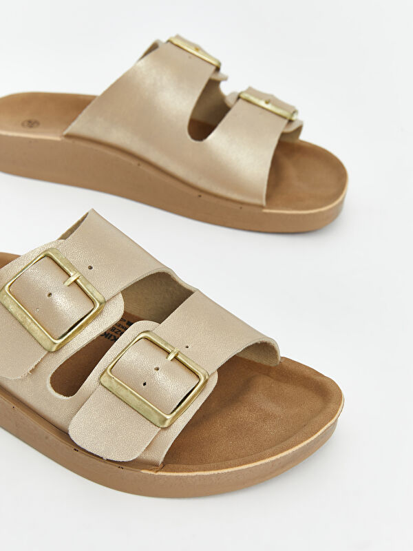 Lcw Steps Sarı Lcw Steps Çift Bantlı Kadın Terlik