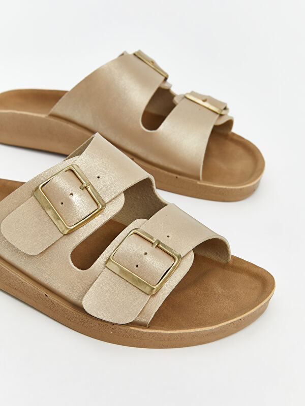 Lcw Steps Sarı Lcw Steps Çift Bantlı Kadın Terlik