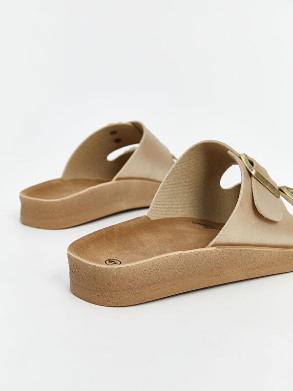 Lcw Steps Sarı Lcw Steps Çift Bantlı Kadın Terlik